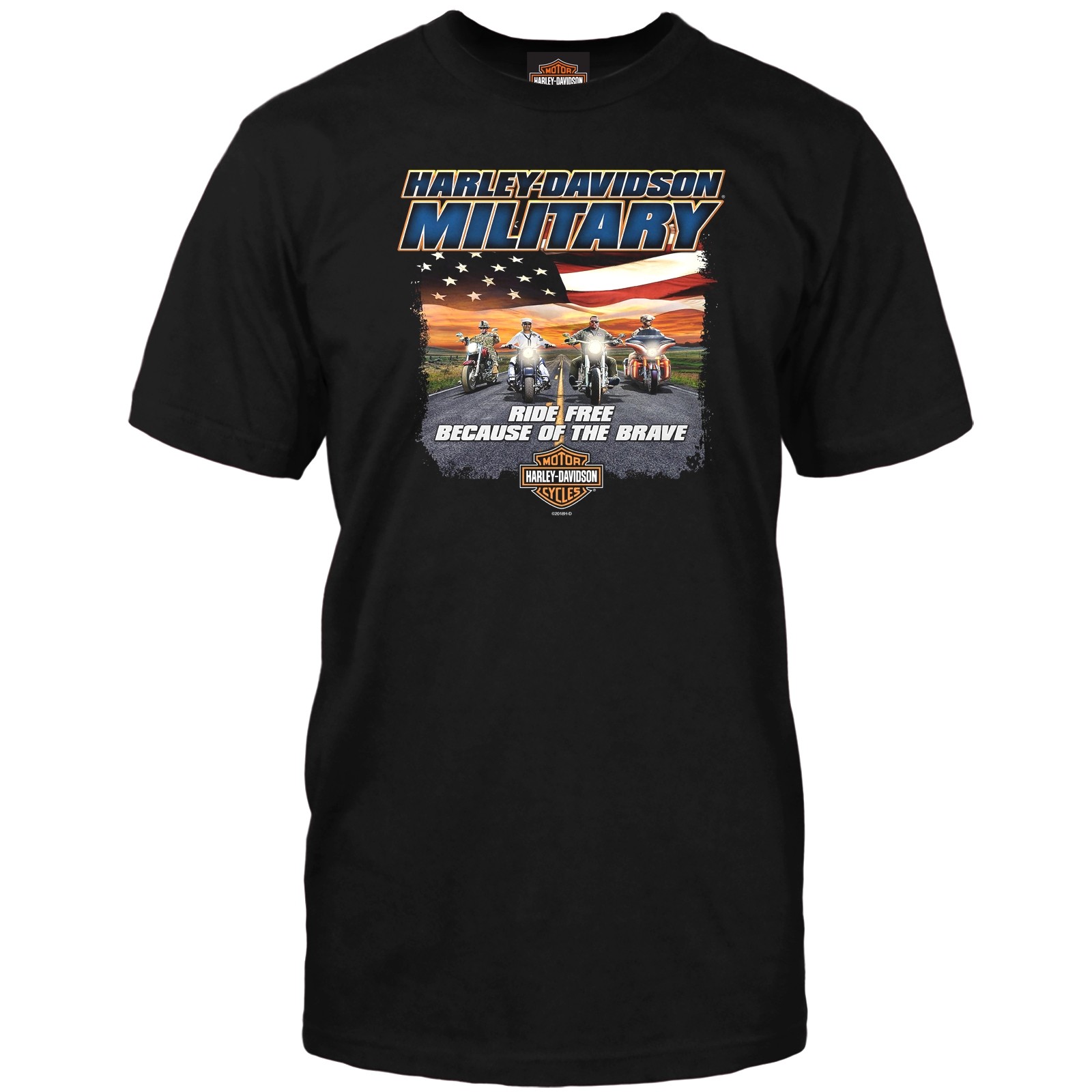  Harley  Davidson  Military  Exclusive Graphic T  shirt  