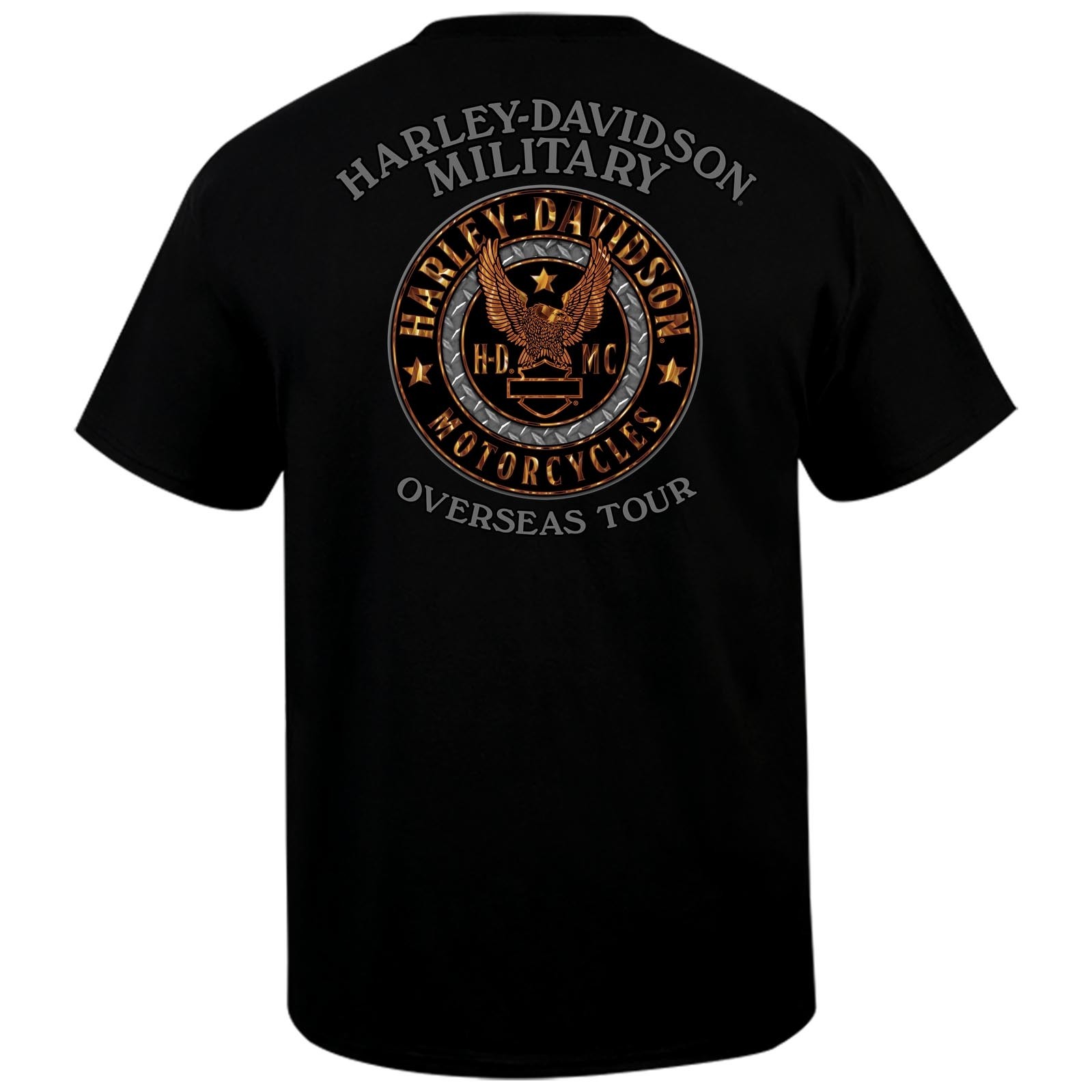  Harley  Davidson  Military  Men s Graphic T  shirt  Overseas 