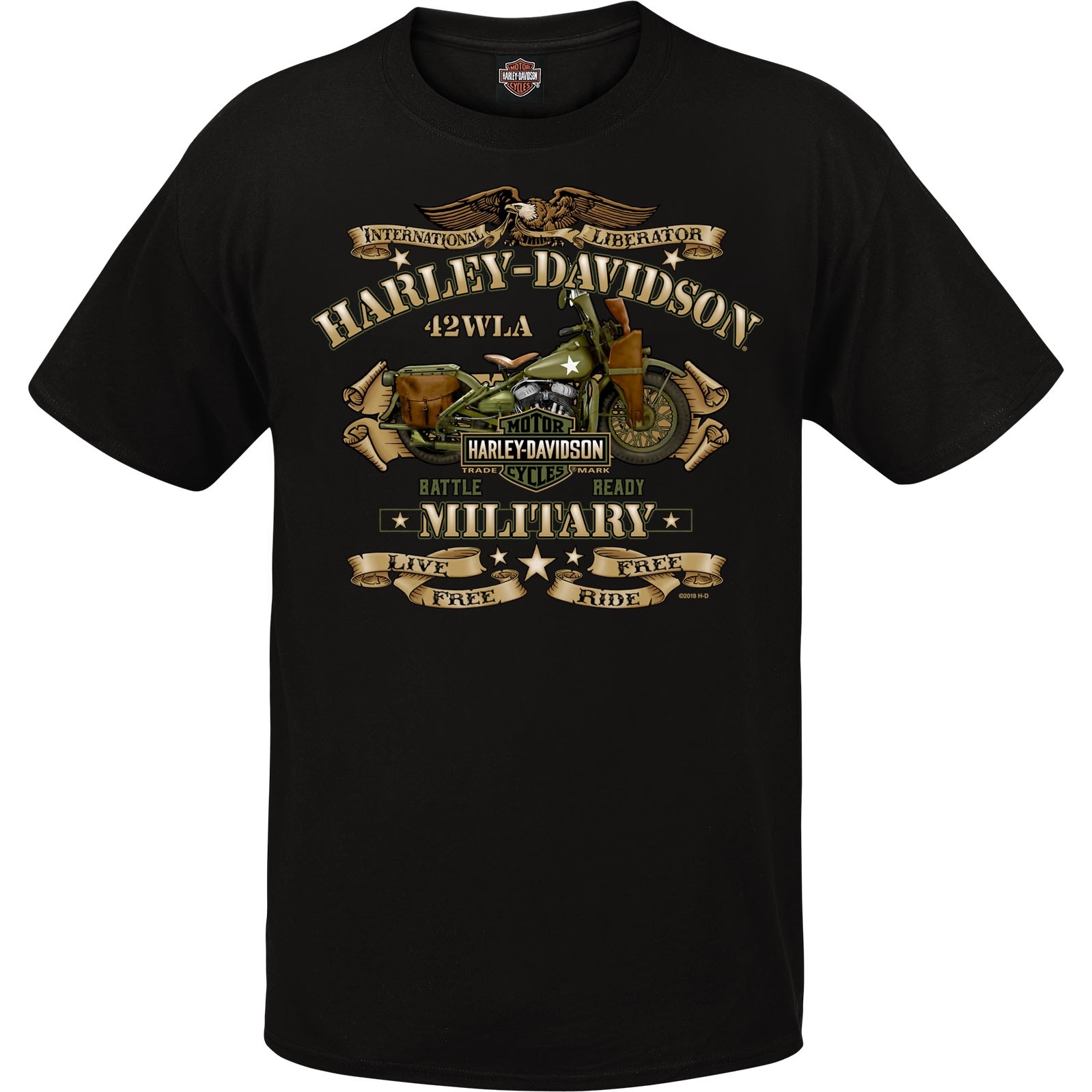  Harley Davidson Military Men s Graphic T shirt Overseas 