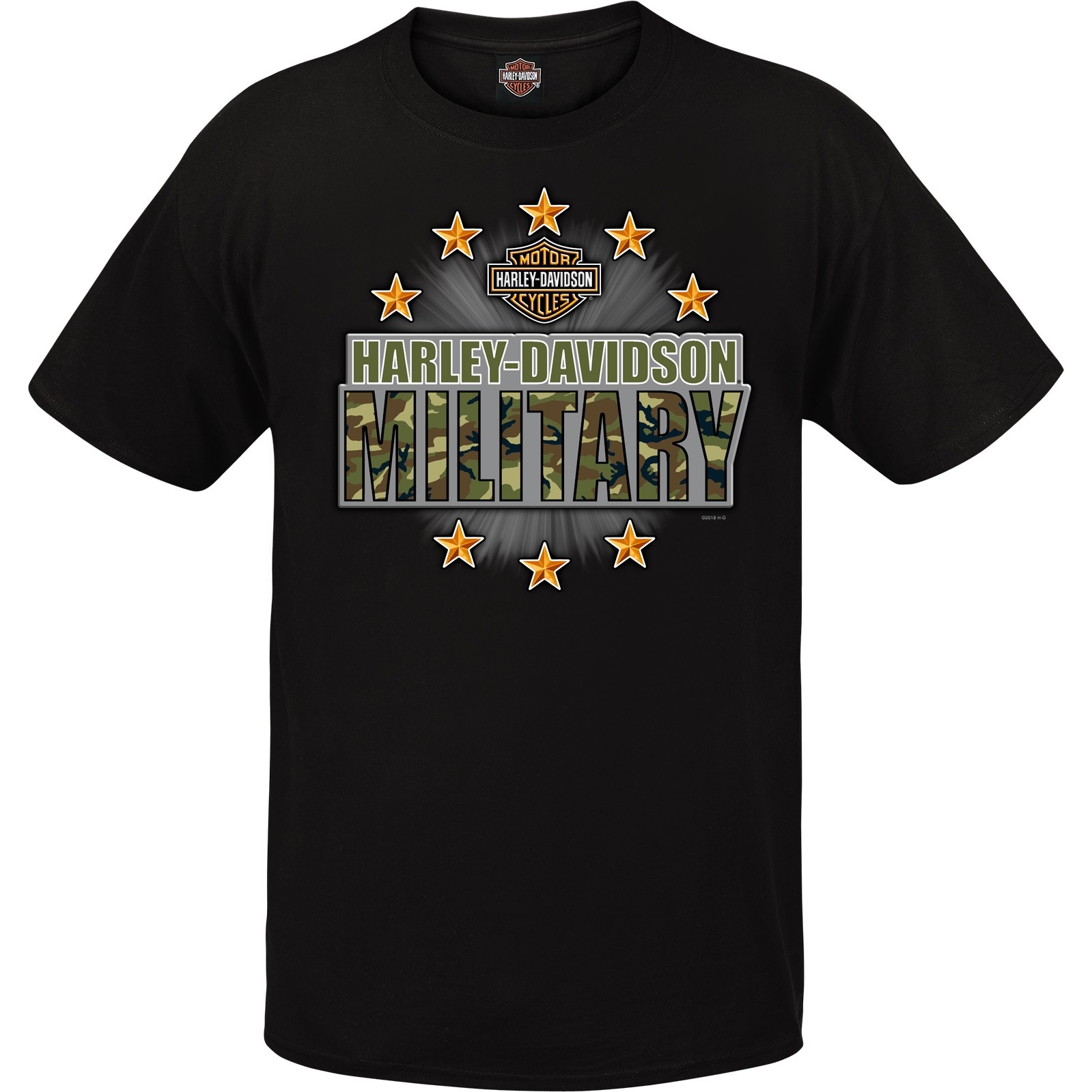  Harley Davidson Military Graphic T shirt Overseas Tour 