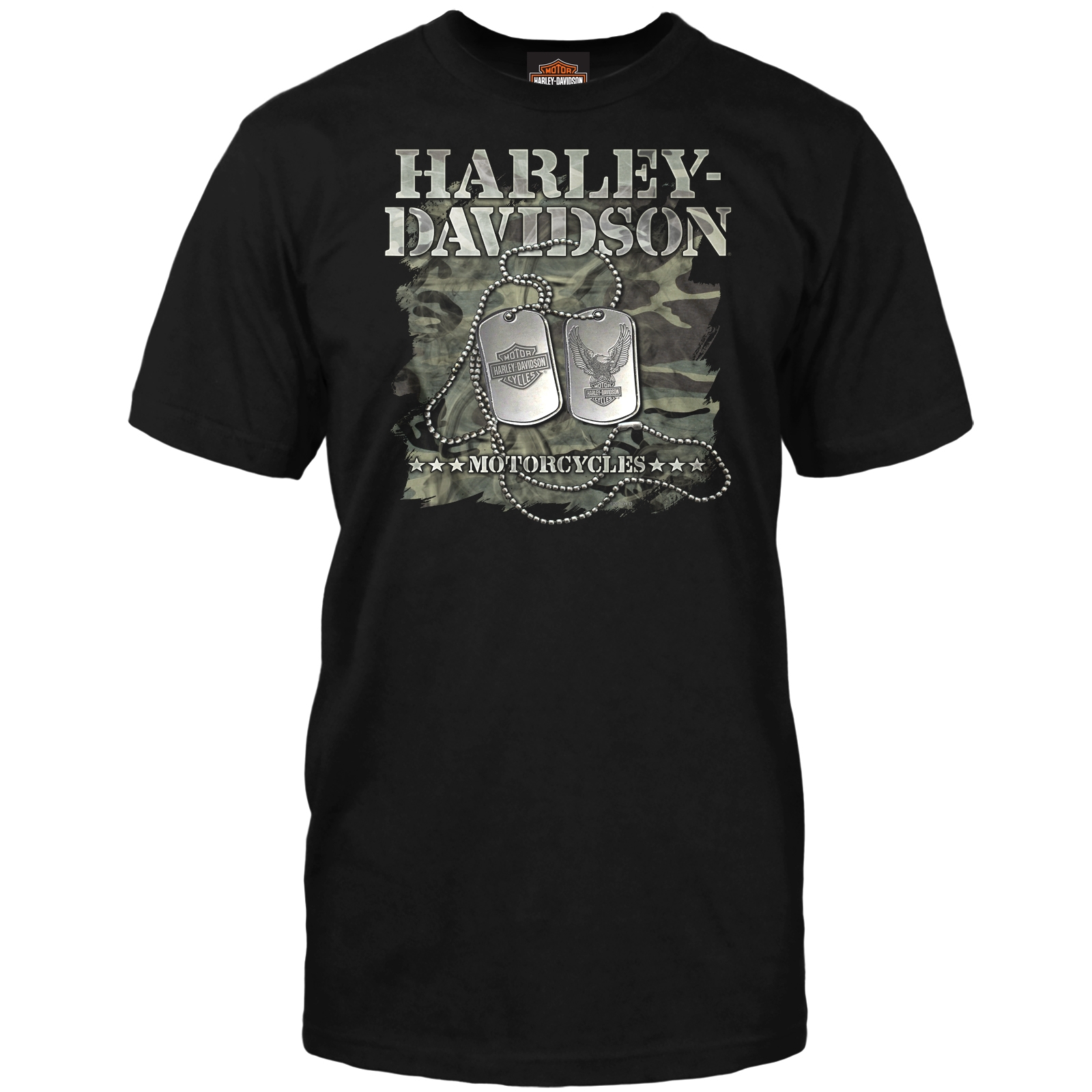 Harley-Davidson Military Men's Graphic Tee - Military Dog Tags | Overseas Tour 2X