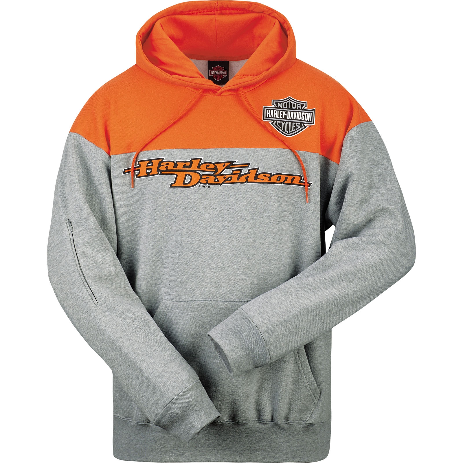 Harley-Davidson Pullover Hooded Sweatshirt with Tech Pocket - Overseas Tour | Block H-D MD