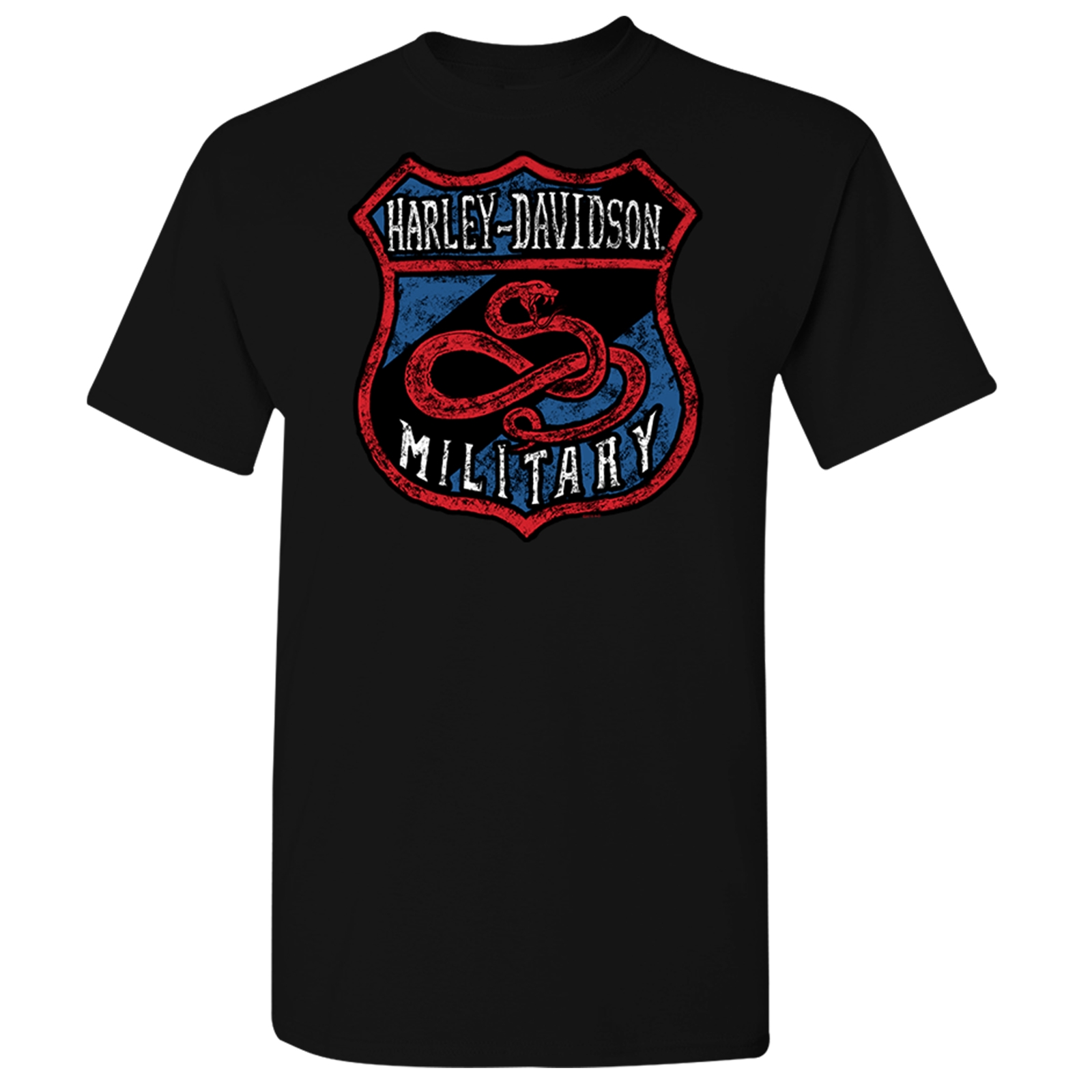 Harley-Davidson Military - Men's Black Graphic T-Shirt - Al Udeid Air Base | Snake Shield 2X